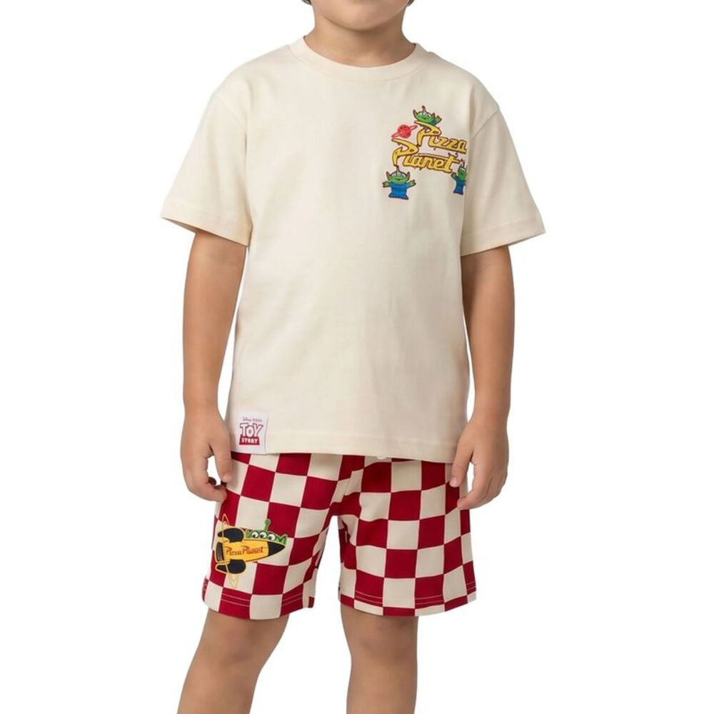 Toy Story Boys Pizza Planet T-Shirt & Shorts Set / Beige